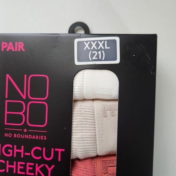 No Boundaries High-Cut Cheeky Cotton Stretch Rib Panties 5-Pack XXXL Comfort Wai - Picture 2 of 6